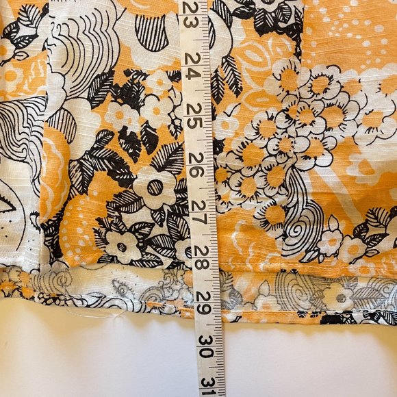 Modcloth Peeking at Perfection A-Line Skirt Cotton Floral Peach Orange NWT - Picture 11 of 11